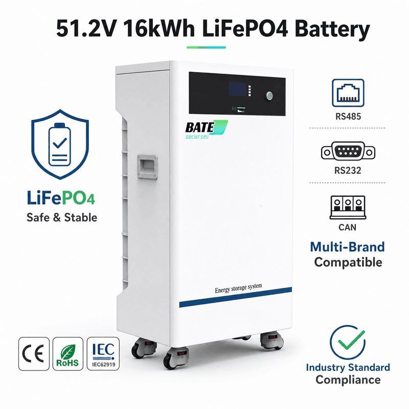 16kW 314Ah 51.2V 바닥형 LiFePO4 배터리